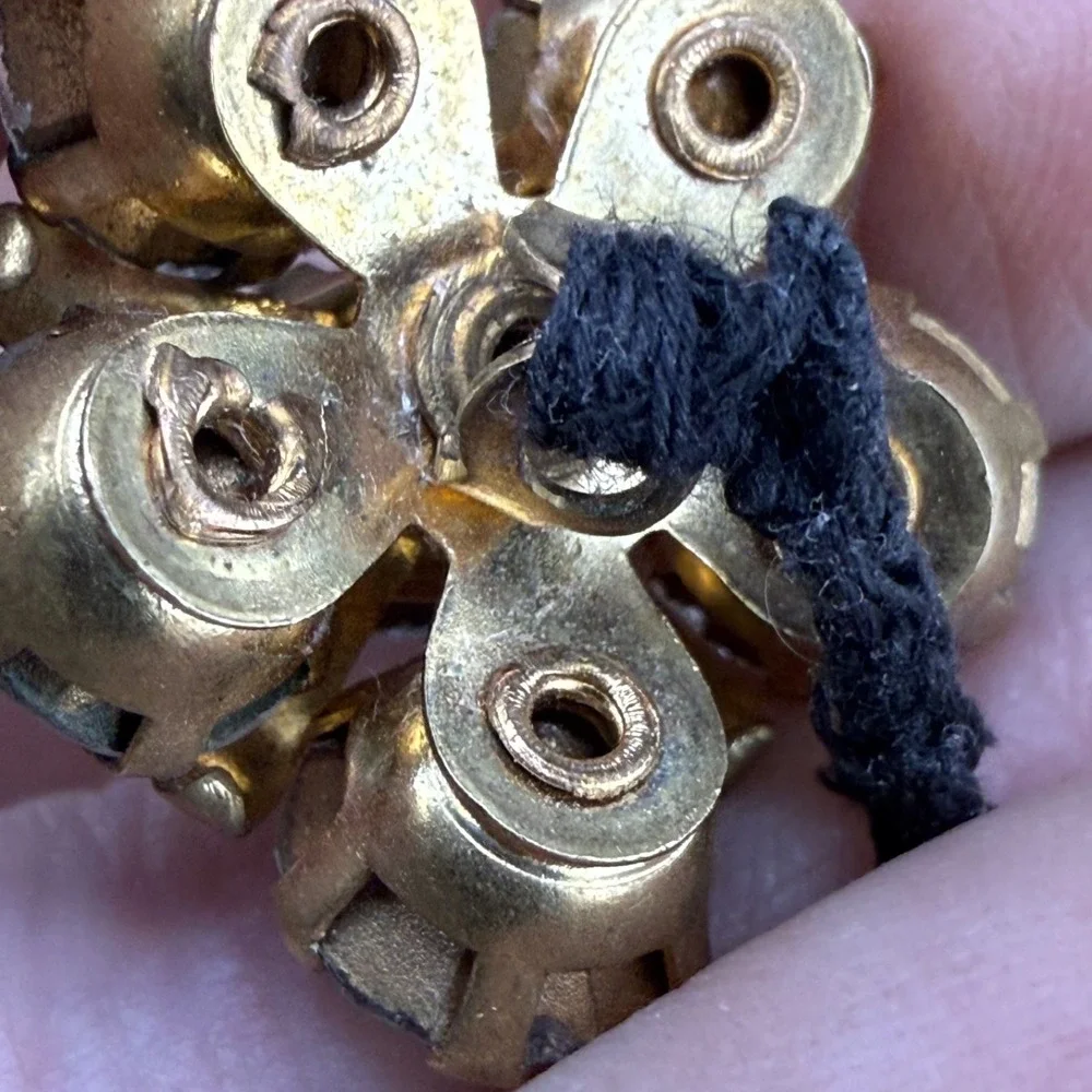 Vintage Rhinestone Button Lot‎ of 2